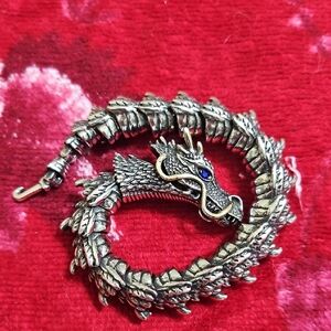 Silver Chinese  Dragon  Bracelet